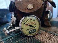 Medidor de neumáticos Ford modelo A de colección restaurado EE. UU. y bolsa antigua bonitas piezas de herramientas segunda mano  Embacar hacia Mexico