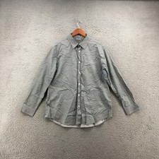 Camisa masculina manga longa Calvin Klein XL slim fit gola alta cinza algodão comprar usado  Enviando para Brazil