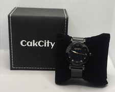 Relógio de quartzo feminino CakCity CK-9188-BK preto aço inoxidável mostrador analógico VIA461 comprar usado  Enviando para Brazil