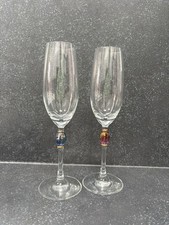 Champagne flutes. blue for sale  MANCHESTER