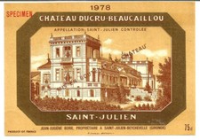 étiquette chateau ducru d'occasion  Villenave-d'Ornon