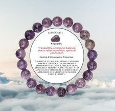 Lepidolite 8mm natural for sale  PETERBOROUGH