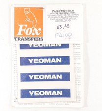 Fox transfers f100 for sale  NORTH SHIELDS