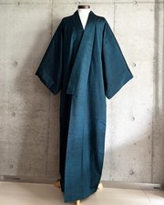 EM044: Kimono masculino japonês vintage. Seda. Tsumugi. Comprimento 156 cm/61,3 pol. comprar usado  Enviando para Brazil