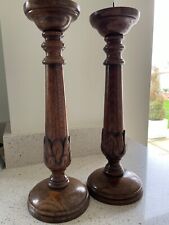 Large wooden candlesticks for sale  WEDMORE