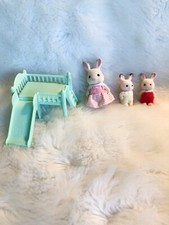 Cama loft Calico Critters Sylvanian Families coelho mãe 2 crianças com escorregador comprar usado  Enviando para Brazil