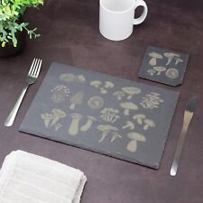 Mushroom slate placemat for sale  LOCKERBIE