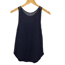 Regata Lululemon Feminina Malha Sem Mangas Lycra UPF 50 Esculpida Preta Sólida Pequena, usado comprar usado  Enviando para Brazil