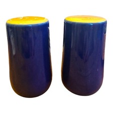 Usado, Conjunto de Shaker Vintage Fusions Cerâmica Sal e Pimenta Azul e Amarelo 3,5" de Altura comprar usado  Enviando para Brazil