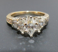 Anel de noivado de diamante 14K 2TONE MARQUESA 1,00 tcw tamanho 4,5 4,39 gramas (G132902) comprar usado  Enviando para Brazil