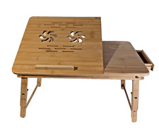 Usado, Mesa de bambu altura dobrável notebook mesa cama bandeja laptop comprar usado  Enviando para Brazil