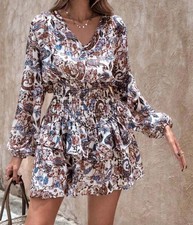 Robe smocks volantée d'occasion  Nans-les-Pins