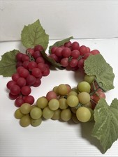 Uvas falsas frutas plástico artificial imitação sósia 3 cachos vintage comprar usado  Enviando para Brazil