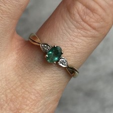 Emerald diamond ring for sale  UK