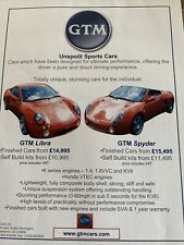 Gtm sports cars for sale  KENDAL