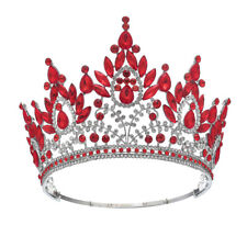 Tiara de cristal 12,5 cm de altura coroa casamento rainha princesa formatura ajustável para mulheres comprar usado  Enviando para Brazil