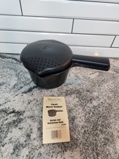 Microfogão pequeno Pampered Chef 1 qt vaporizador de microondas #2776 preto comprar usado  Enviando para Brazil