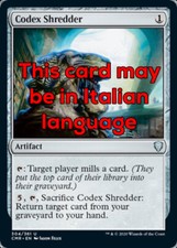 Mtg codex shredder usato  Bari