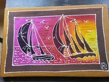 Batik sailboats sunset for sale  USA