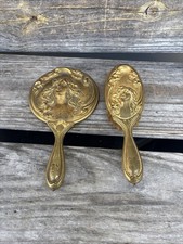 Lindo espelho e pincel antigos de latão Art Nouveau 🤩 comprar usado Lindo espelho e pincel antigos de latão Art Nouveau 🤩 comprar usado  Enviando para Brazil