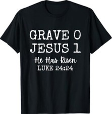 Camiseta Grave 0 Jesus 1 He Has Risen Jesus Religião Páscoa Cristã comprar usado  Enviando para Brazil