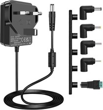 Usado, Cabo de fonte de alimentação 9V 1.5A, DC9V 1.5A 9Vdc 1A adaptador CA DC transformador plugue Reino Unido comprar usado  Enviando para Brazil