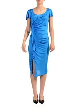 Usado, Vestido lápis Versace Collection feminino azul royal stretch Bodycon EUA S IT 40 comprar usado  Enviando para Brazil