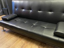 Foldable black faux for sale  GILLINGHAM