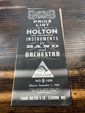 Instrumentos Holton de colección 1963 para banda y orquesta lista de precios segunda mano  Embacar hacia Mexico