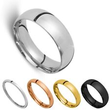 Ring aus Edelstahl Damenring Herrenring Partnerringe rose gold silber schwarz comprar usado  Enviando para Brazil