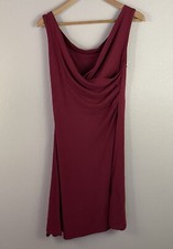 Vestido surplice envoltório falso feminino azul canoa orgânico L vermelho mistura de bambu franzido comprar usado  Enviando para Brazil