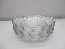 Antigo Conjunto de 6 Pratos de Salada/Sobremesa de Vidro Transparente Duralex Borda de Babado Fabricados na França comprar usado  Enviando para Brazil