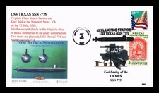 CAPA NAVAL DOS EUA TEXAS SSN-775 QUILHA COLOCAÇÃO NEWPORT NEWS VIRGÍNIA comprar usado  Enviando para Brazil