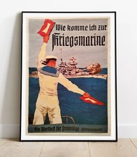 Poster retro kriegsmarine d'occasion  L'Isle-sur-la-Sorgue
