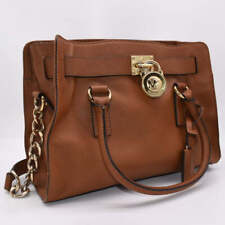 Bolsa tote satchel Michael Kors Hamilton couro marrom saffiano comprar usado  Enviando para Brazil