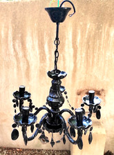 Lustre pampilles noir d'occasion  Biot