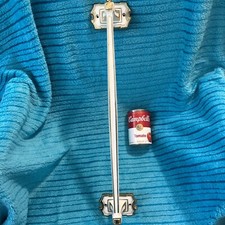 Toalheiro de banho vintage anos 60 marfim provincial ouro branco Ajax 18" trilho único comprar usado  Enviando para Brazil