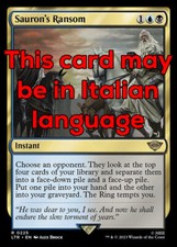 Mtg sauron ransom usato  Bari