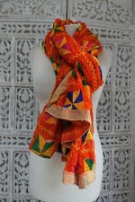 Orange phulkari chiffon for sale  WOLVERHAMPTON