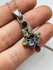 Silver necklace garnets for sale  WELLINGTON