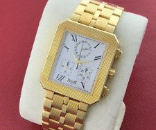 Piaget Protocole cronógrafo grande masculino pesado pulseira de ouro amarelo 18k sem sucata comprar usado  Enviando para Brazil