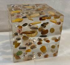 Lucite paperweight cube for sale  Midlothian