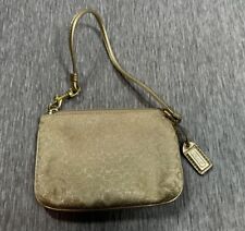 Carteira Coach Wristlet dourada assinatura monograma logotipo lona cintilante bolsa cintilante comprar usado  Enviando para Brazil