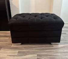 Black faux leather for sale  LONDON