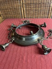 Candelabro antigo vintage latão 5 UNO luz pendurada lâmpada art déco 15"" comprar usado  Enviando para Brazil