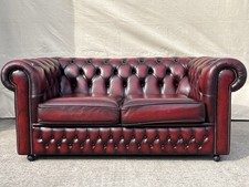 Chesterfield oxblood real for sale  COVENTRY