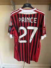 Usado, Camisa de futebol autêntica Prince Large 2011 2012 AC Milan Home Adidas Training comprar usado  Enviando para Brazil
