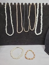 Lote de joias estilo Puca Puka vintage agora colares pulseira tornozeleira lote #745, usado comprar usado  Enviando para Brazil