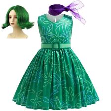 Dzieci Anime Inside Out 2 Cosplay Obrzydzenie Kostium Dziewczęca Niebieska sukienka Szaliki Peruka na sprzedaż  PL
