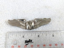 Original Segunda Guerra Mundial M Pilot Wings Gemsco Sterling 3” Grande capital M LEIA A DESCRIÇÃO  comprar usado  Enviando para Brazil